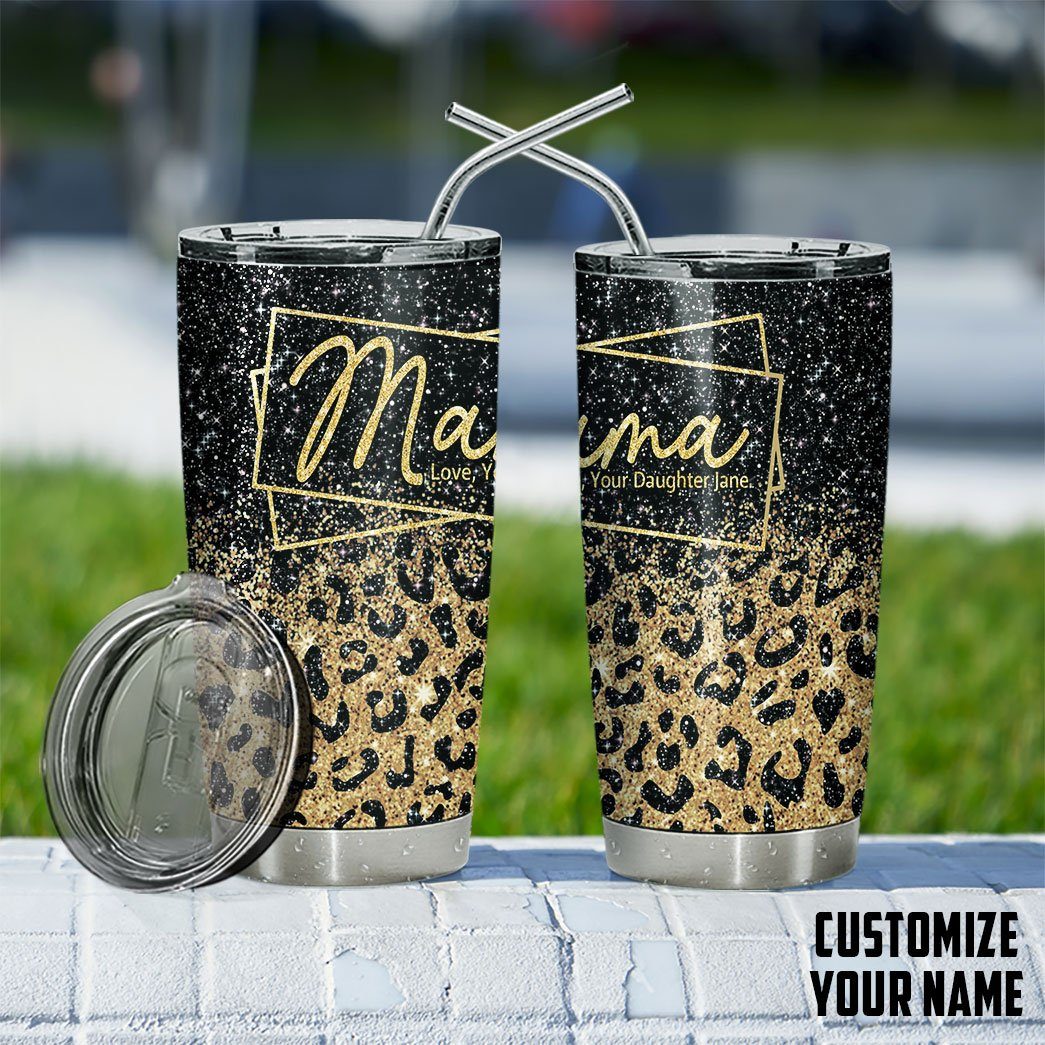 Gearhumans 3D Happy Mothers Day Gift To Leopard Mother Custom Name Tumbler GO16042111 Tumbler 