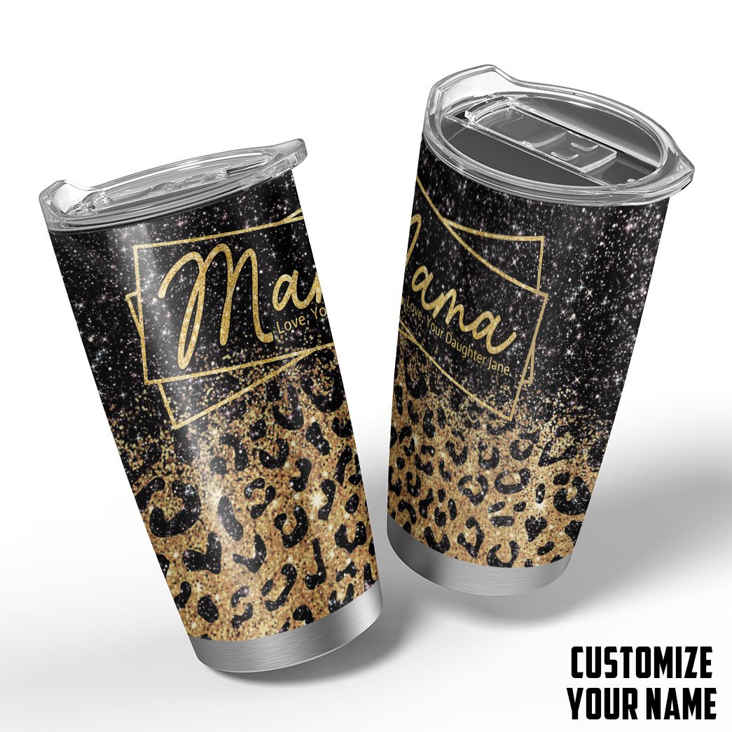 Gearhumans 3D Happy Mothers Day Gift To Leopard Mother Custom Name Tumbler GO16042111 Tumbler 