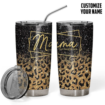 Gearhumans 3D Happy Mothers Day Gift To Leopard Mother Custom Name Tumbler