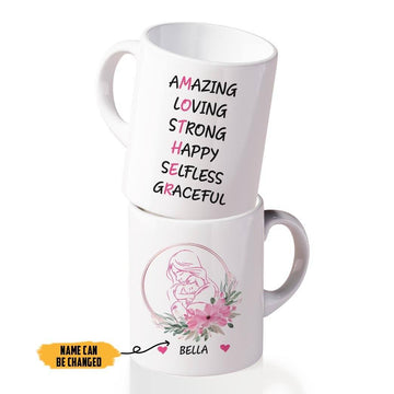 Gearhumans 3D Happy Mothers Day Gift To Mother Custom Name Mug