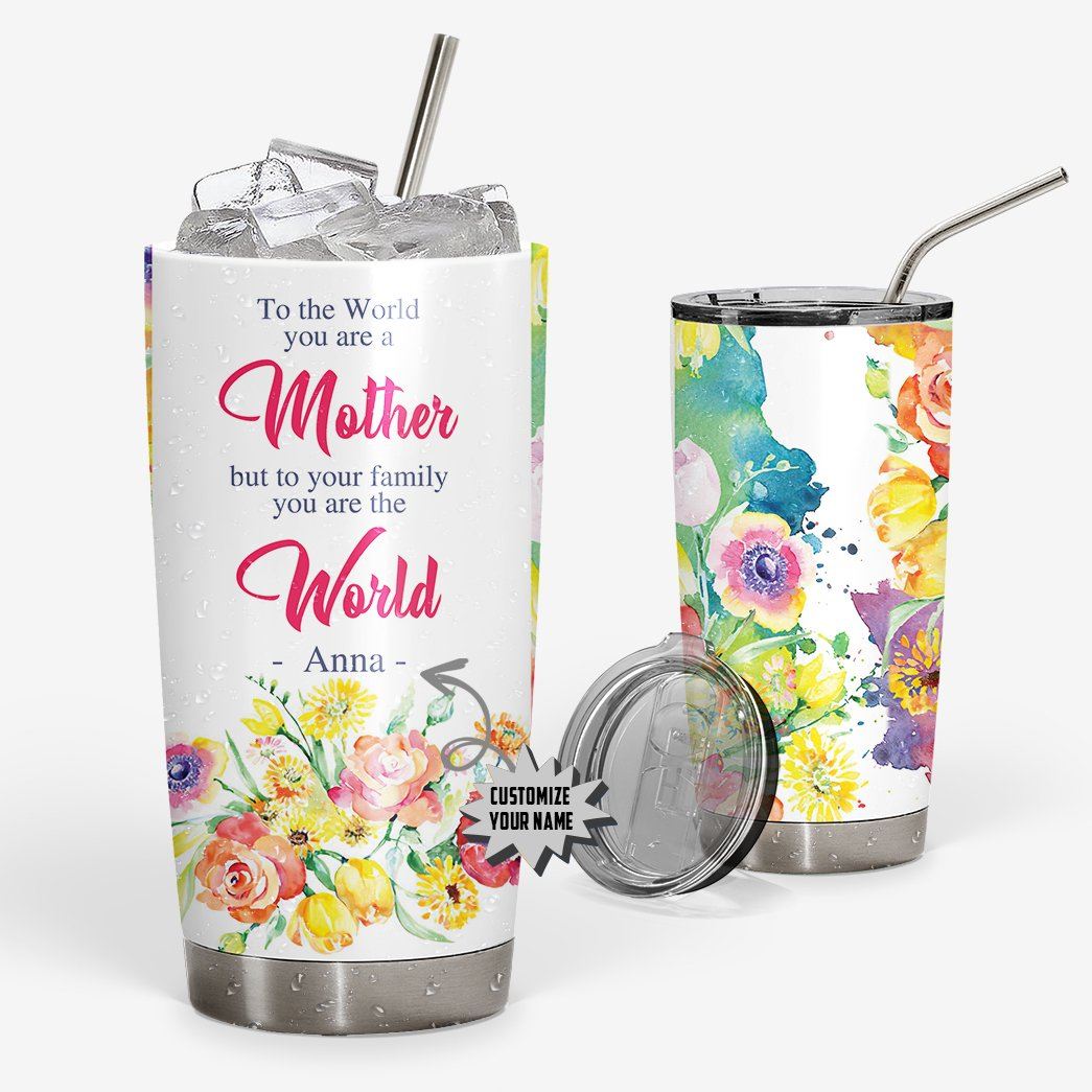 Gearhumans 3D Happy Mothers Day Gift To Mother Custom Name Tumbler GO16042110 Tumbler 