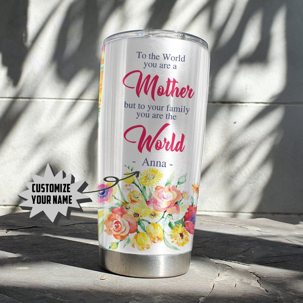 Gearhumans 3D Happy Mothers Day Gift To Mother Custom Name Tumbler GO16042110 Tumbler 