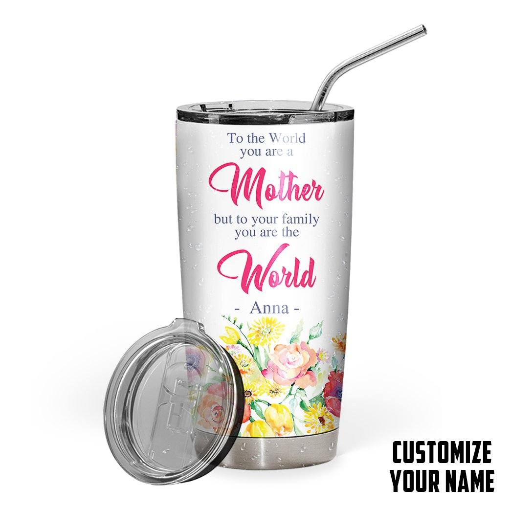 Gearhumans 3D Happy Mothers Day Gift To Mother Custom Name Tumbler GO16042110 Tumbler Short 20oz 