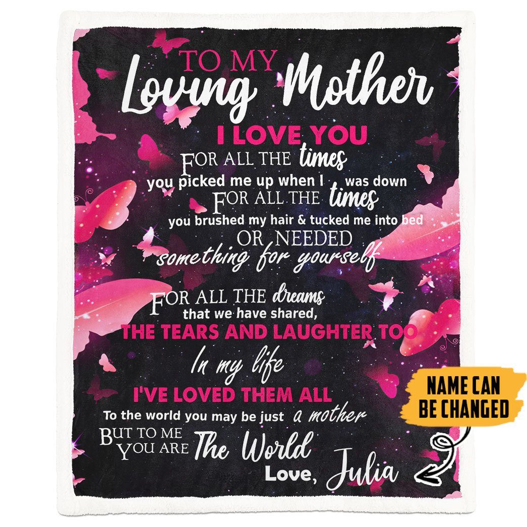 Gearhumans 3D Happy Mothers Day Gift To My Loving Mother Custom Name Blanket GO120418 Blanket Blanket M(51''x59'') 