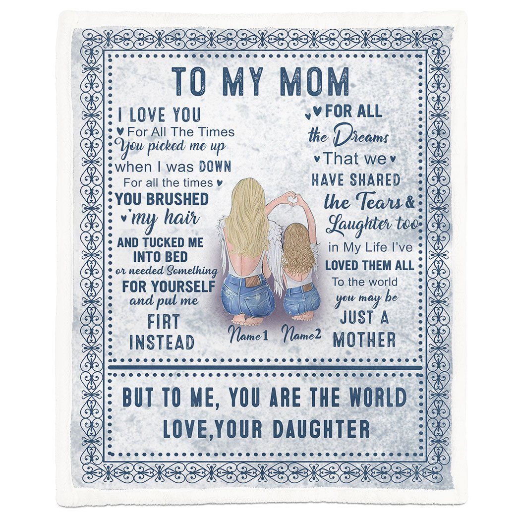 Gearhumans 3D Happy Mothers Day Gift To My Mom Custom Name Blanket GO080412 Blanket Blanket M(51''x59'')