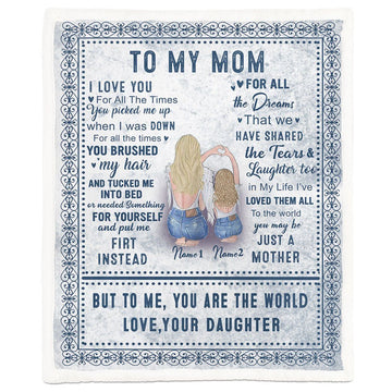Gearhumans 3D Happy Mothers Day Gift To My Mom Custom Name Blanket