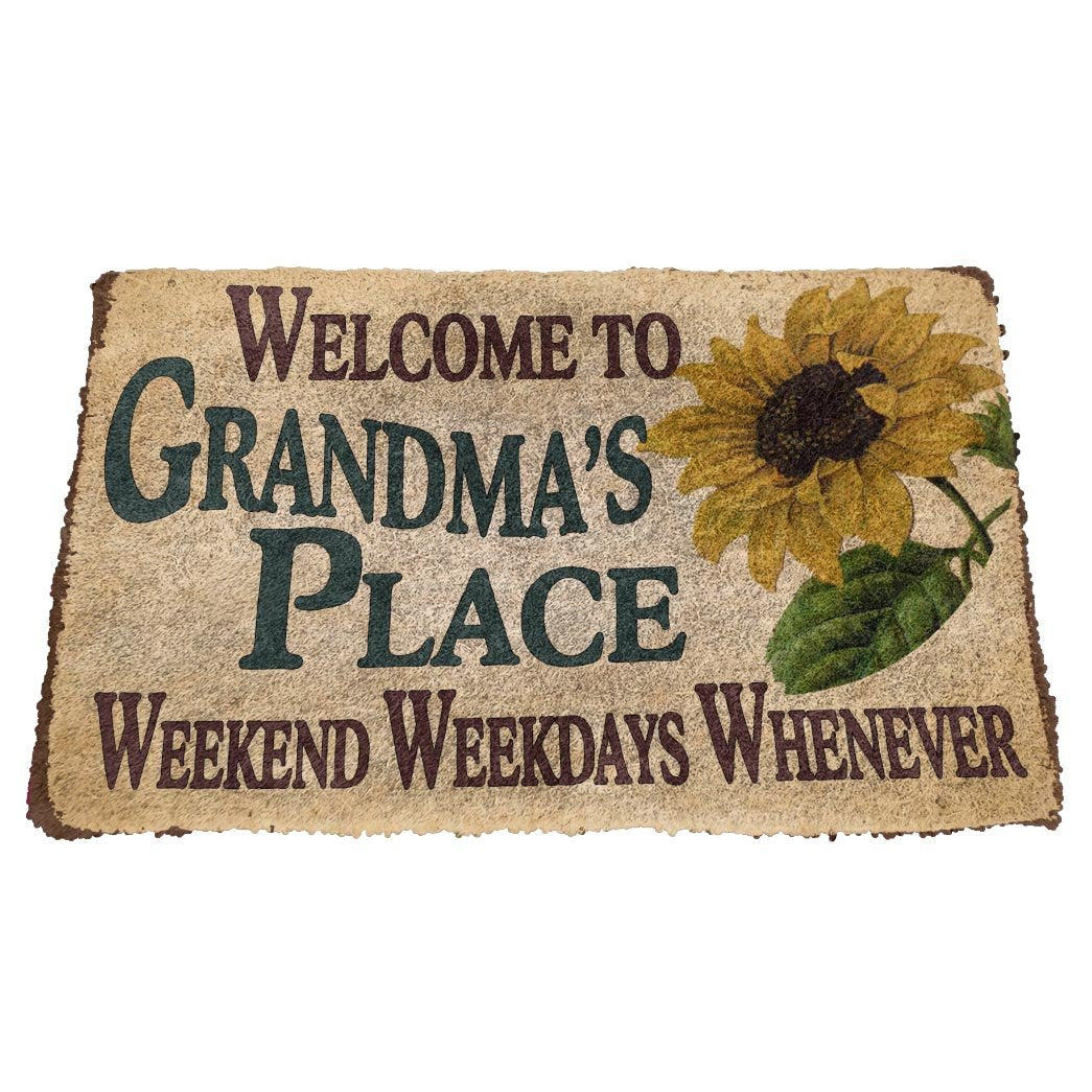 Gearhumans 3D Happy Mothers Day Gift Welcome to Grandma's Place Custom Doormat GO080414 Doormat