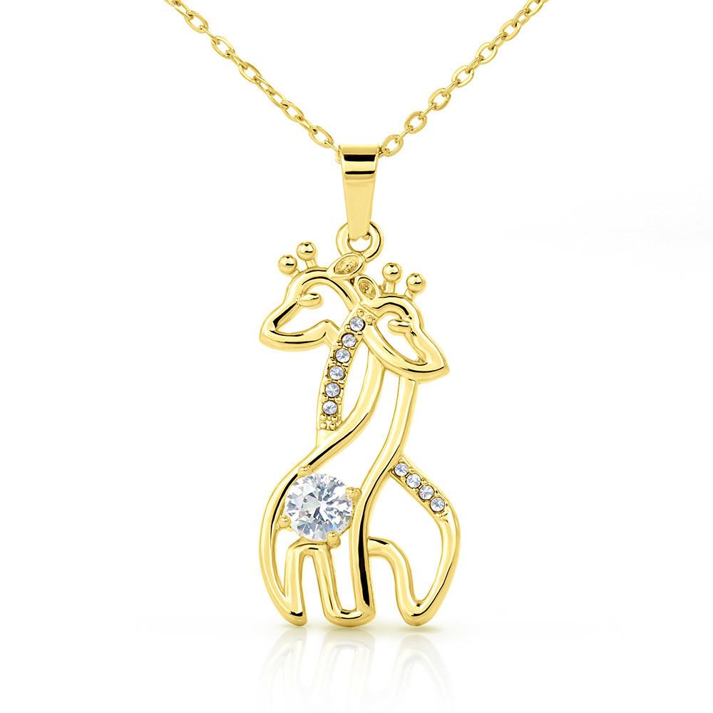 Gearhumans 3D Happy Mothers Day Graceful Love Giraffe Necklace GO22042111 ShineOn Fulfillment 