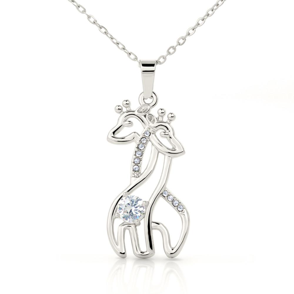 Gearhumans 3D Happy Mothers Day Graceful Love Giraffe Necklace GO22042111 ShineOn Fulfillment 