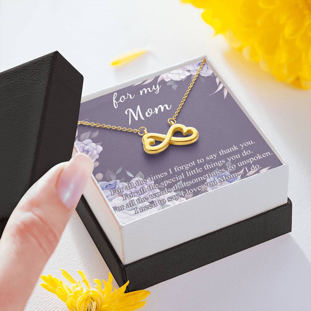 Gearhumans 3D Happy Mothers Day Infinity Hearts Necklace GO26042114 ShineOn Fulfillment 