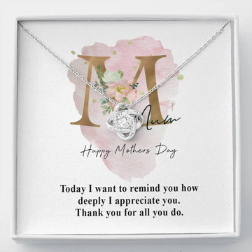 Gearhumans 3D Happy Mothers Day Love Knot Necklace