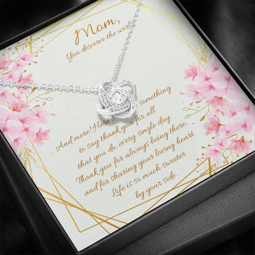 Gearhumans 3D Happy Mothers Day Love Knot Necklace GO22042112 ShineOn Fulfillment 