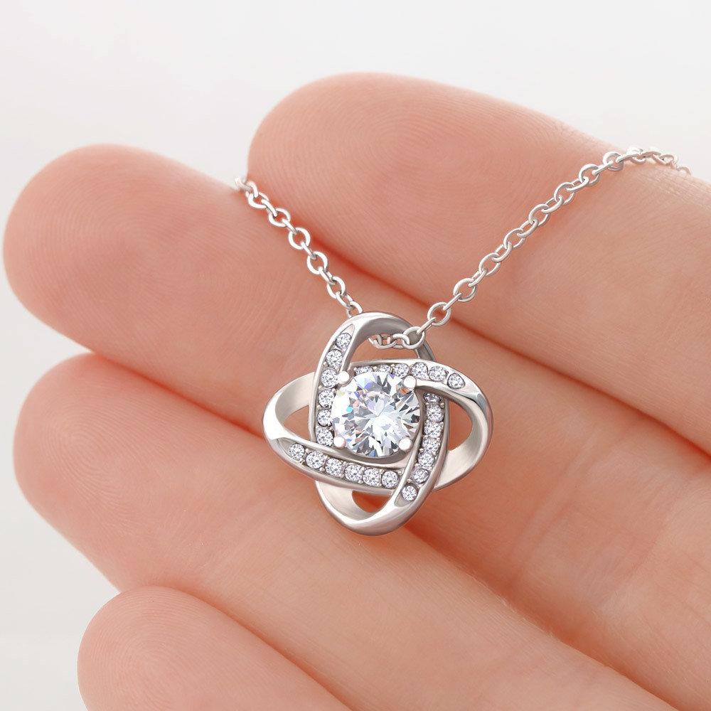 Gearhumans 3D Happy Mothers Day Love Knot Necklace GO22042112 ShineOn Fulfillment 