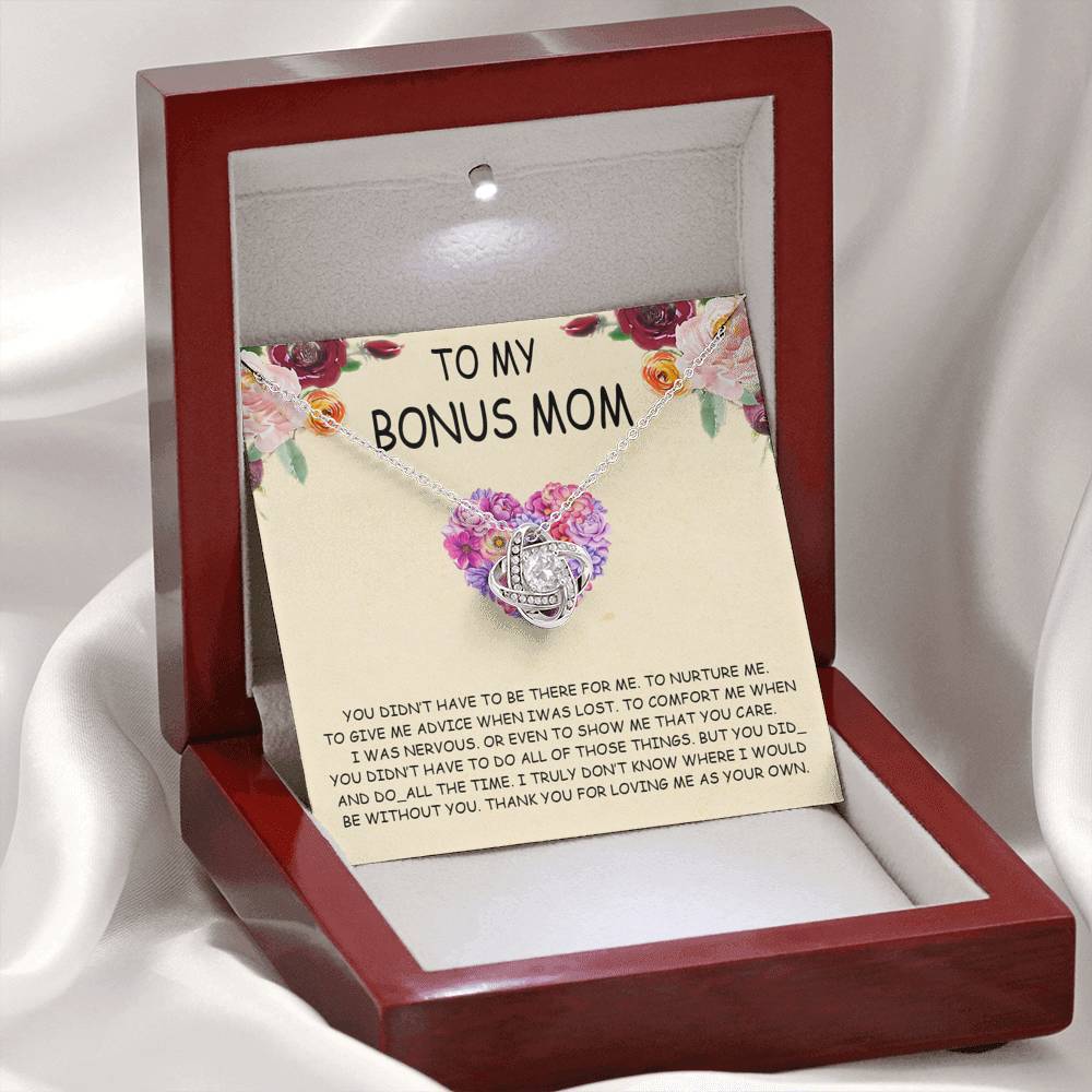 Gearhumans 3D Happy Mothers Day Love Knot Necklace GO22042120 ShineOn Fulfillment 