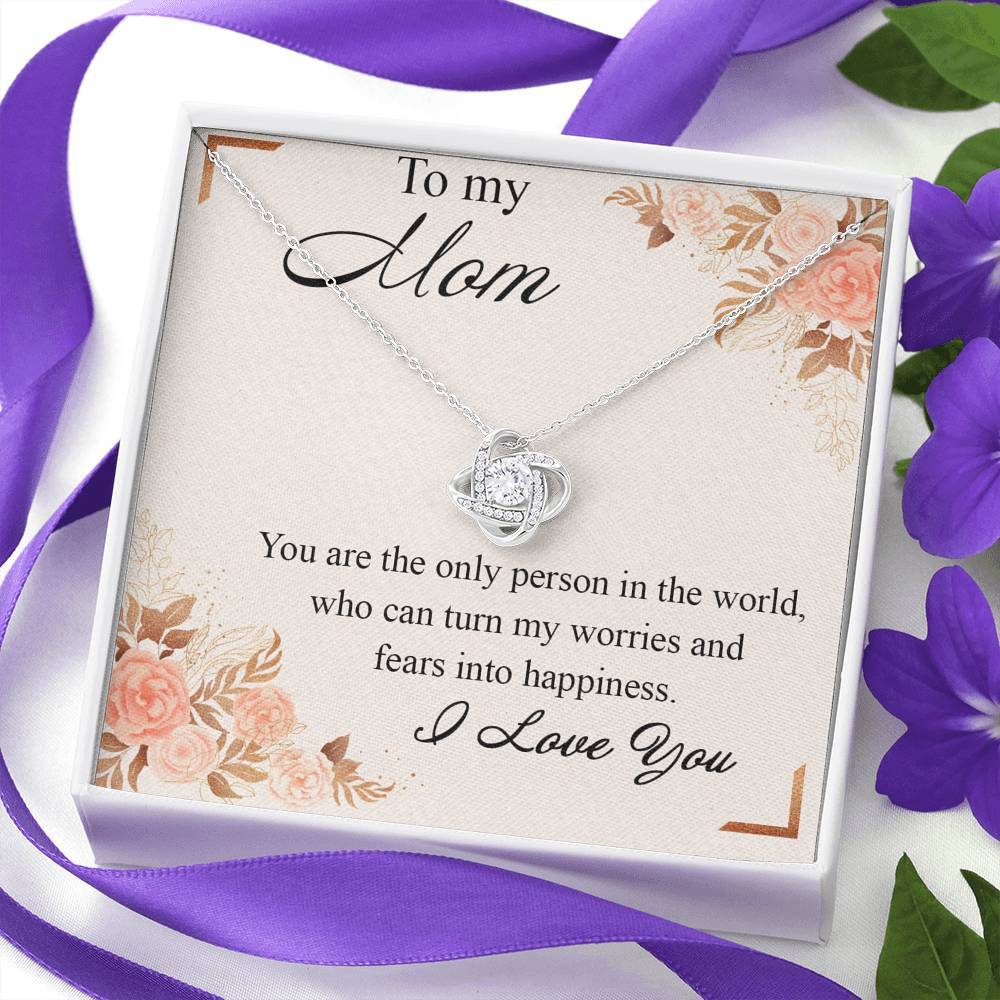 Gearhumans 3D Happy Mothers Day Love Knot Necklace GS27042115 ShineOn Fulfillment 