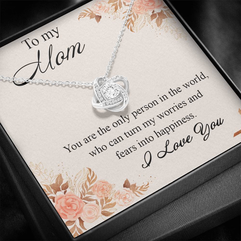 Gearhumans 3D Happy Mothers Day Love Knot Necklace GS27042115 ShineOn Fulfillment 