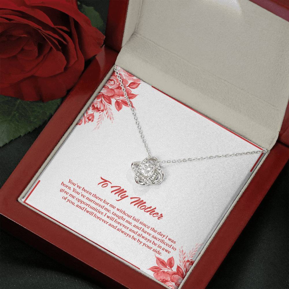 Gearhumans 3D Happy Mothers Day Love Knot Necklace Jewelry ShineOn Fulfillment Mahogany Style Luxury Box 