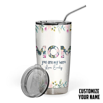 Gearhumans 3D Happy Mothers Day Mom You Are My Hero Custom Name Tumbler