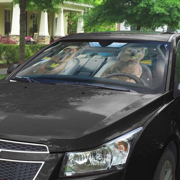 Gearhumans 3D Happy Quokka Custom Car Auto Sunshade