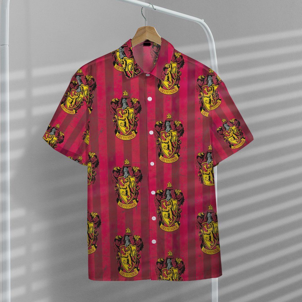Gearhumans 3D Harry Potter Hogwarts Gryffindor House Pride Crests Custom Hawaii Shirt GO14052116 Hawai Shirt 