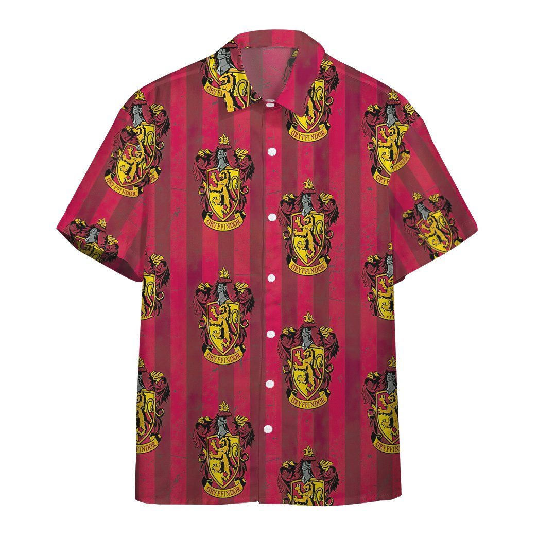 Gearhumans 3D Harry Potter Hogwarts Gryffindor House Pride Crests Custom Hawaii Shirt GO14052116 Hawai Shirt Short Sleeve Shirt S 
