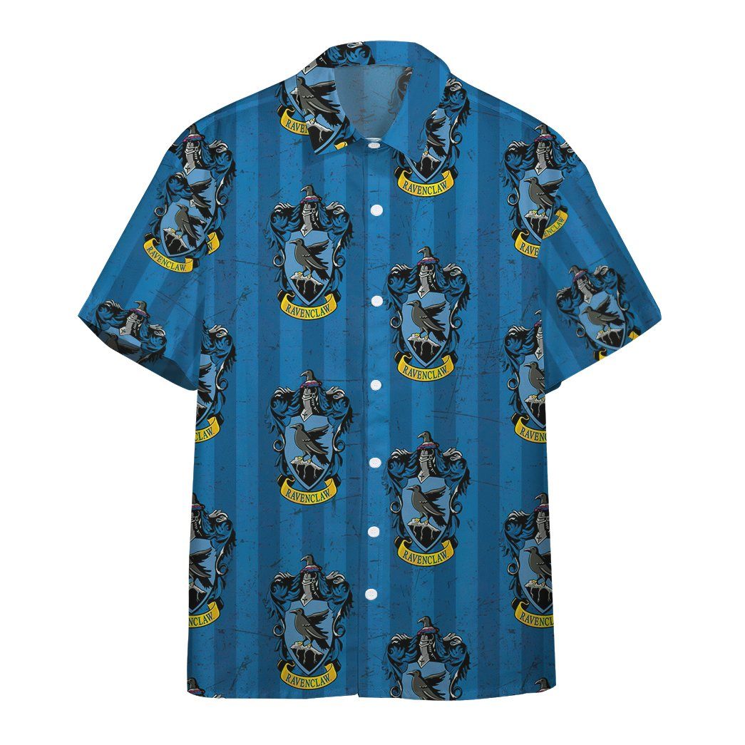 Gearhumans 3D Harry Potter Hogwarts Ravenclaw House Pride Crests Custom Hawaii Shirt GO14052119 Hawai Shirt Short Sleeve Shirt S 