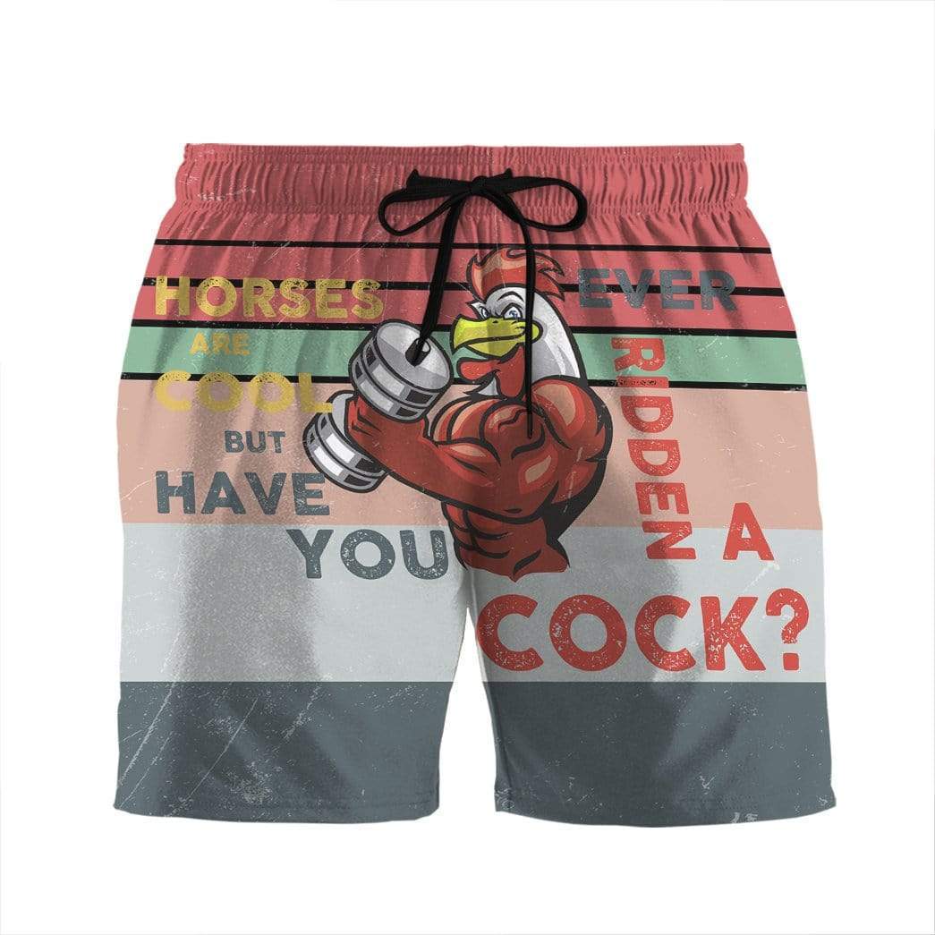 Gearhumans 3D Have You Ever Ridden A Cock Custom Summer Beach Shorts GN07075 Men Shorts Men Shorts S
