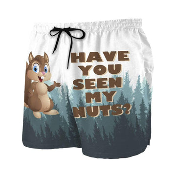 Gearhumans 3D Have You Seen My Nuts Custom Beach Shorts