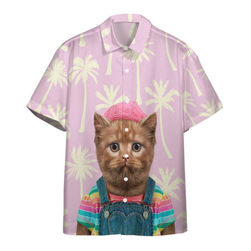 Gearhumans 3D Hawaiian British Shorthair Cat Custom Short Sleeve Shirt GO05052117 Hawai Shirt Short Sleeve Shirt S 