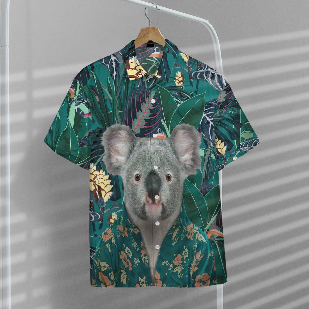 koala gear Gearhumans 3D Hawaiian Koala Custom Short Sleeve Shirt