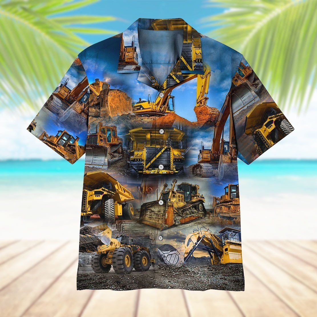 Gearhumans 3D Heavy Equipment Hawaii Shirt ZZ08048 Hawai Shirt 