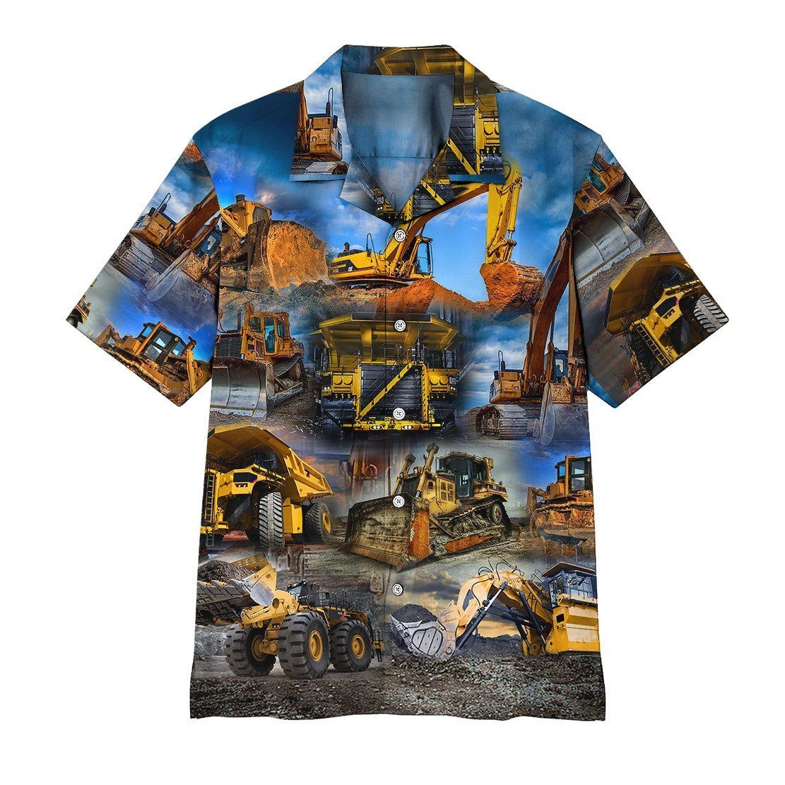 Gearhumans 3D Heavy Equipment Hawaii Shirt ZZ08048 Hawai Shirt Short Sleeve Shirt S 