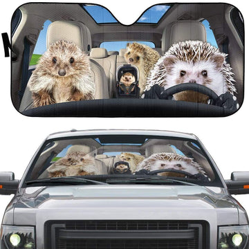 Gearhumans 3D Hedgehogs Custom Car Auto Sunshade