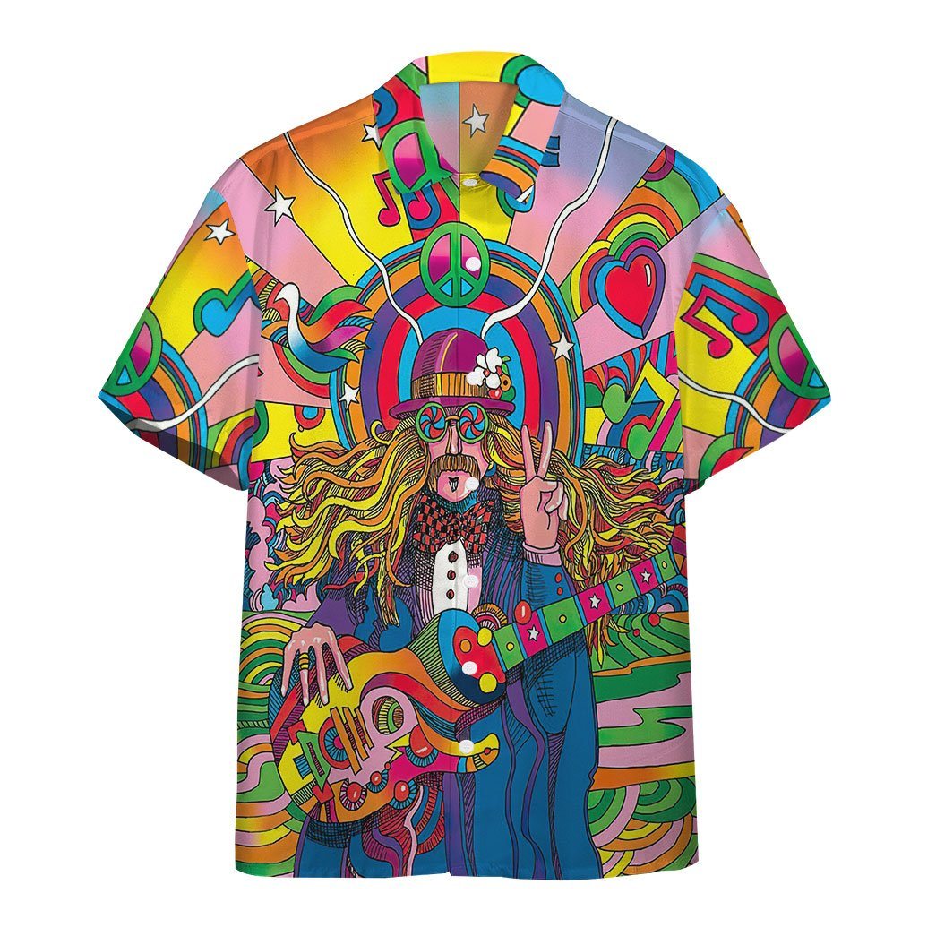 Gearhumans 3D Hippie Psychedelic Hawaiian Custom Short Sleeve Shirts GW24052111 Hawai Shirt Short Sleeve Shirt S 