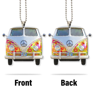 Gearhumans 3D Hippie Van Road Trip Custom Car Hanging