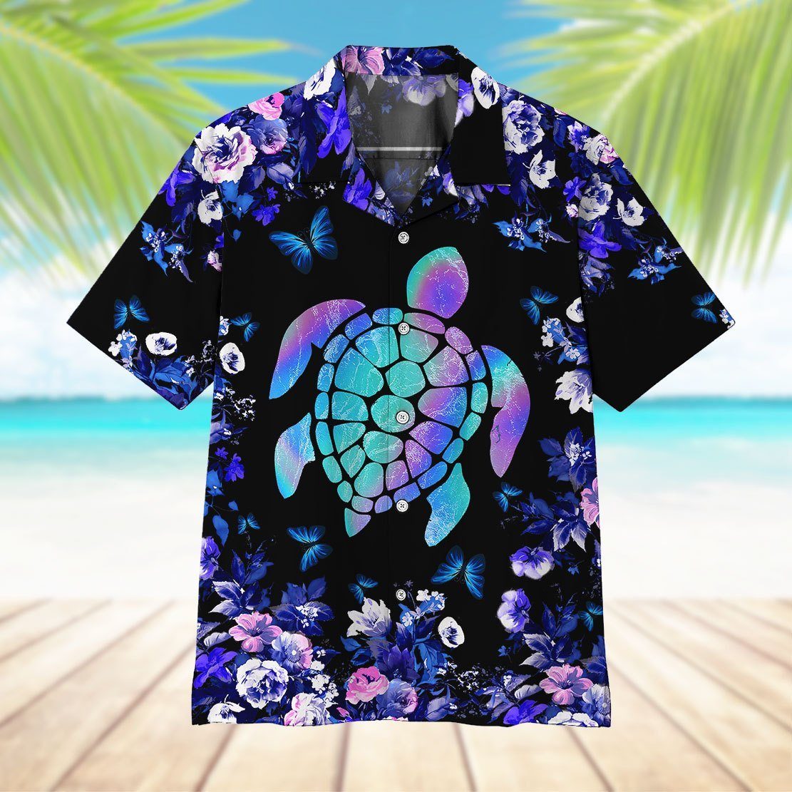 Gearhumans 3D Holographic Turtle Hawaii Shirt ZK21052104 Hawai Shirt 