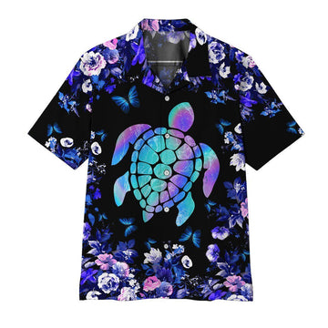 Gearhumans 3D Holographic Turtle Hawaii Shirt
