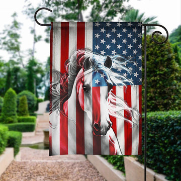 Gearhumans 3D Horse American Flag Custom Flag