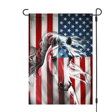 Gearhumans 3D Horse American Flag Custom Flag