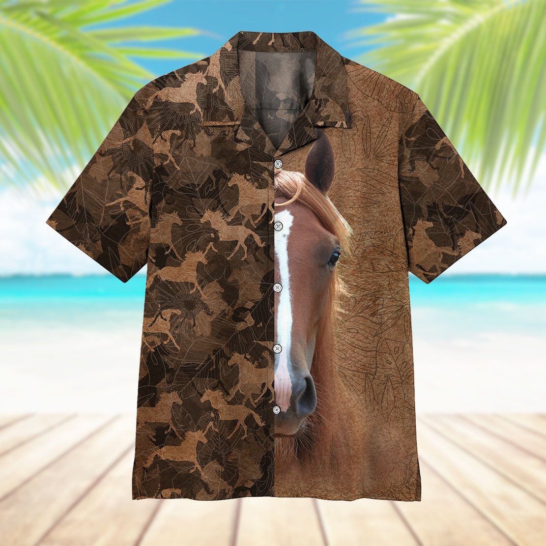 Gearhumans 3D Horse Hawaii Shirt ZZ08046 Hawai Shirt 