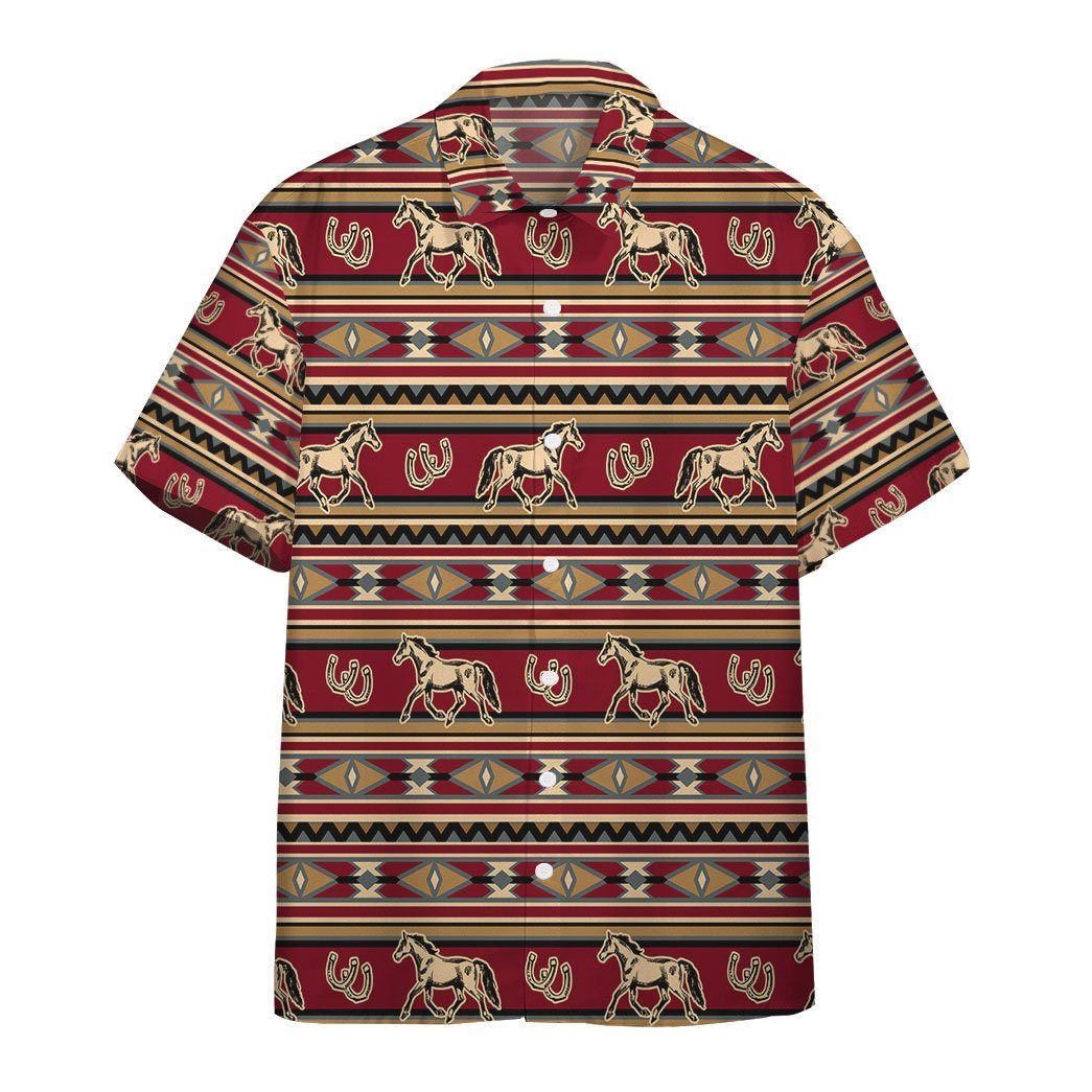 Gearhumans 3D Horse Southwestern Native American Custom Hawaii Shirt GO10052110 Hawai Shirt Short Sleeve Shirt S 