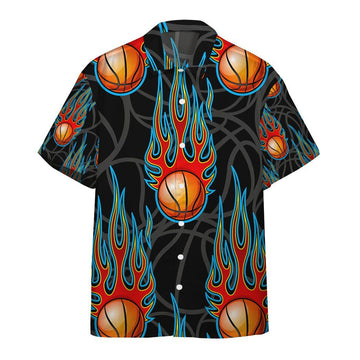 Gearhumans 3D Hot Rod Basketball Ball Custom Hawaii Shirt