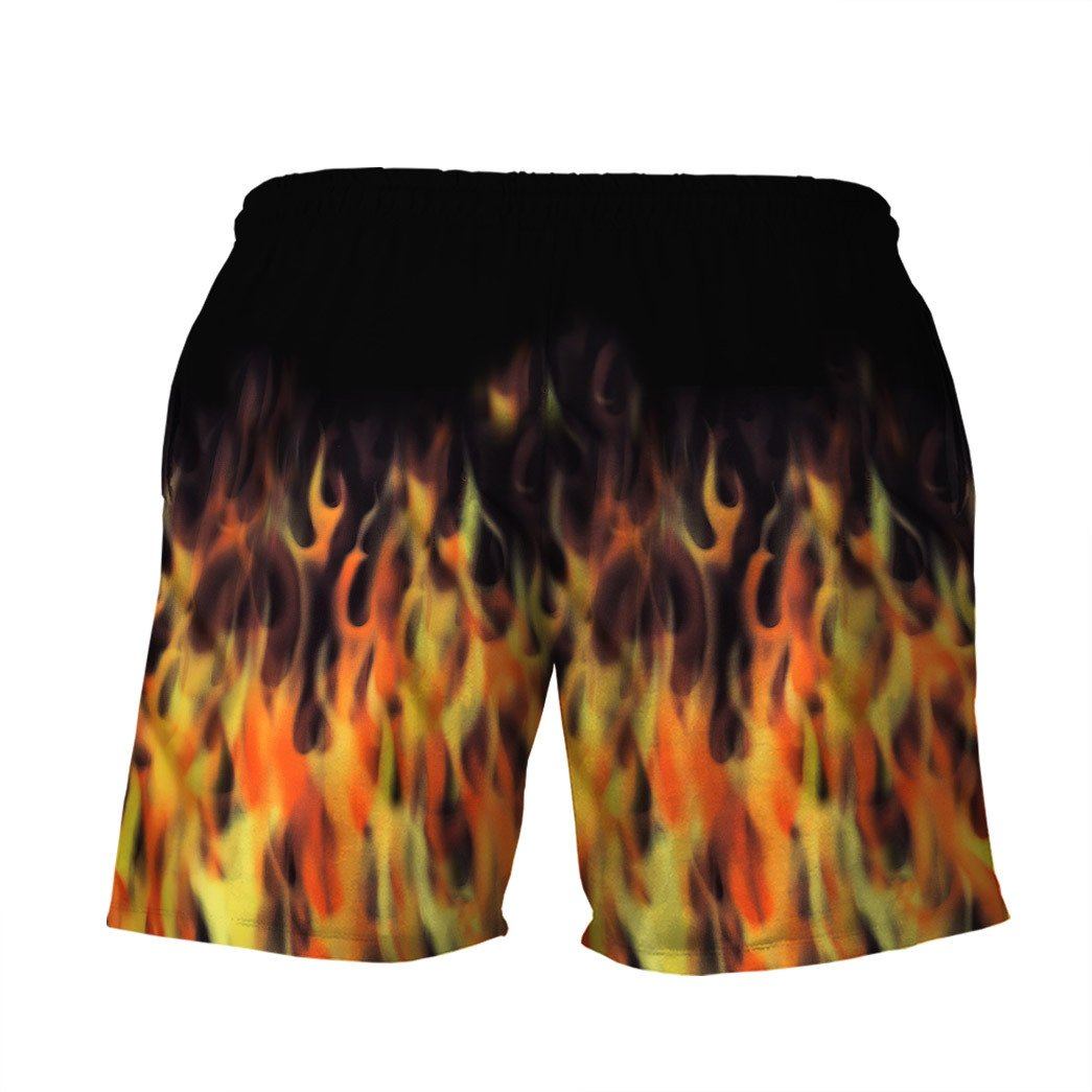 Gearhumans 3D Hot Rod Flame Bowling Custom Name Beach Shorts Swim Trunks GO28052112 Men Shorts 