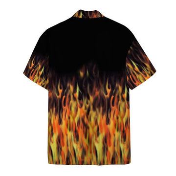 Gearhumans 3D Hot Rod Flame Bowling Custom Name Hawaii Shirt