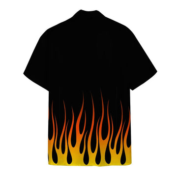 Gearhumans 3D Hot Rod Flame Stencils Custom Hawaii Shirt