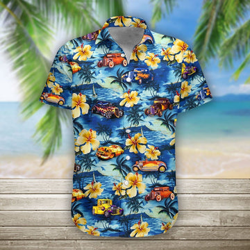 Gearhumans 3D Hot Rod Hawaii Shirt