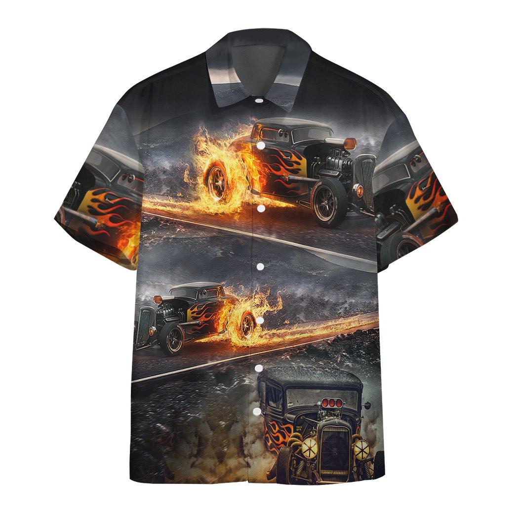 Gearhumans 3D Hot Rod What A Ride Custom Short Sleeve Shirt GS14062110 Hawai Shirt Hawai Shirt S 