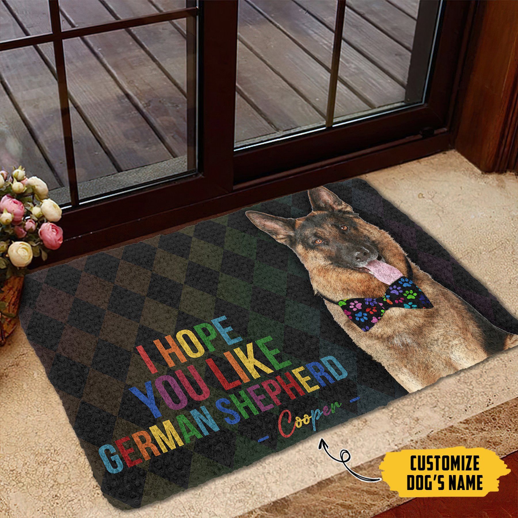 Gearhumans 3D I Hope You Like German Shepherd Custom Name Doormat GO28052117 Doormat 
