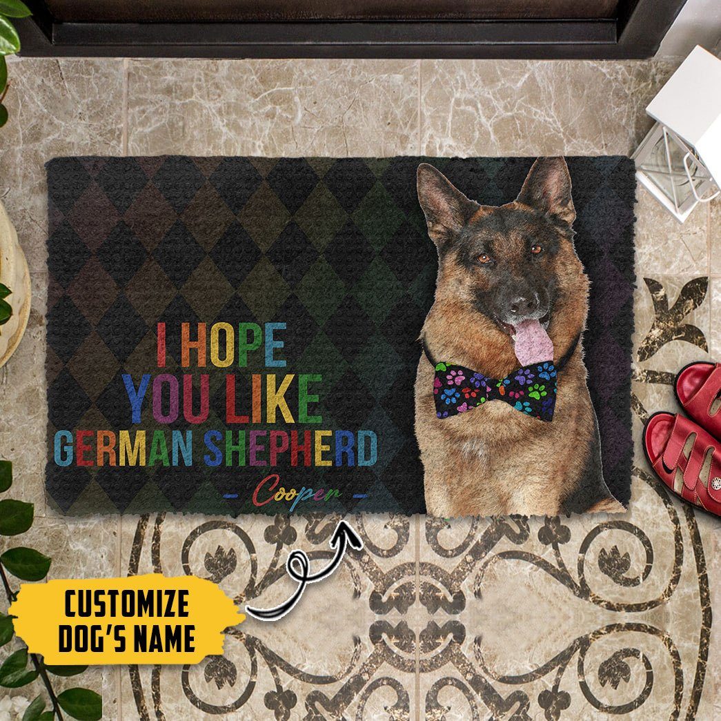 Gearhumans 3D I Hope You Like German Shepherd Custom Name Doormat GO28052117 Doormat 