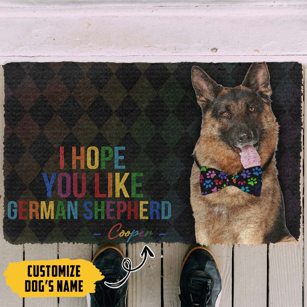 Gearhumans 3D I Hope You Like German Shepherd Custom Name Doormat GO28052117 Doormat 